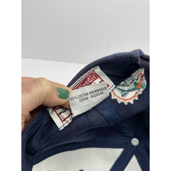 Miami Dolphins NFL Cap Hat Vintage StrapBack Old Logo Navy FLAW - Picture 6 of 9